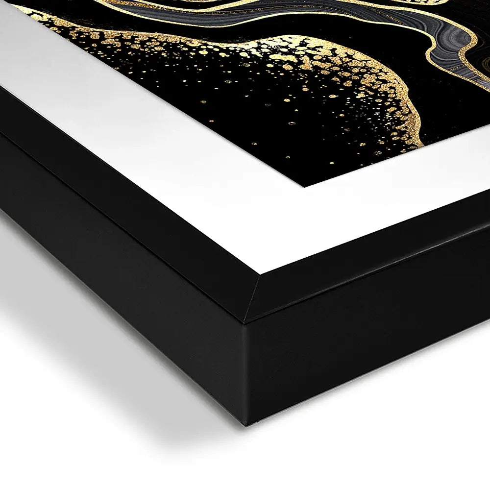 Black Marble Framed Art Print Black Marble Framed Art Print wall art product wacomka / Shutterstock