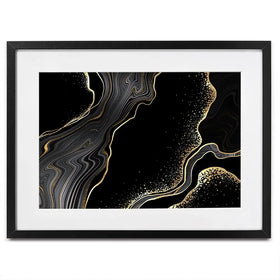 Black Marble Framed Art Print Black Marble Framed Art Print wall art product wacomka / Shutterstock