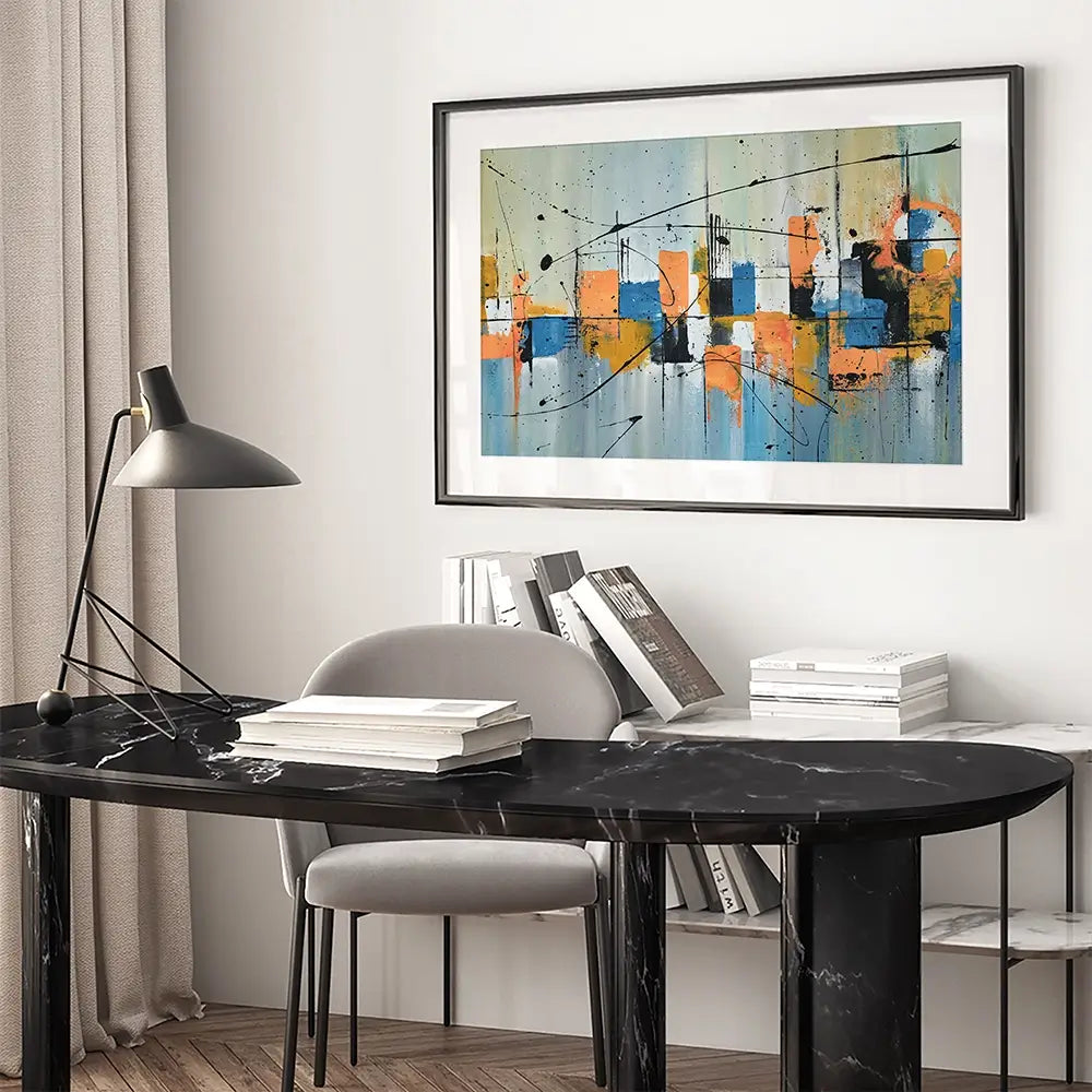 Black Splat Framed Art Print Black Splat Framed Art Print wall art product Art Print Shop