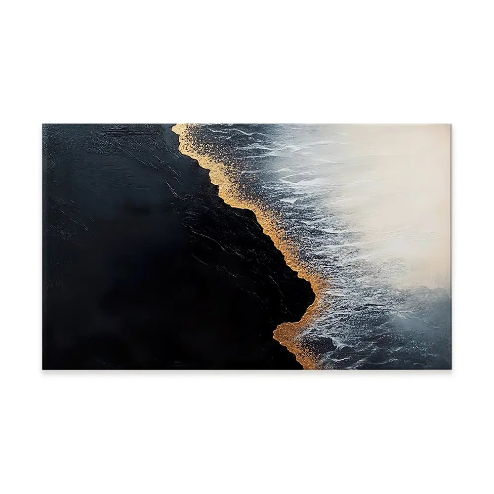 Black Wave Canvas Print Black Wave Canvas Print wall art product Violeta Allaberdieva