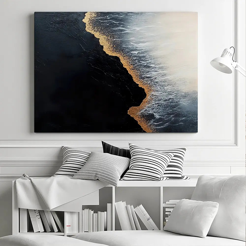 Black Wave Canvas Print Black Wave Canvas Print wall art product Violeta Allaberdieva