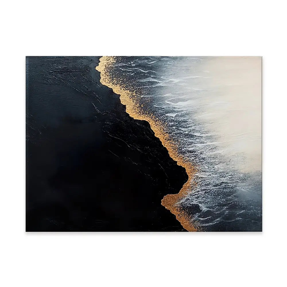 Black Wave Canvas Print Black Wave Canvas Print wall art product Violeta Allaberdieva