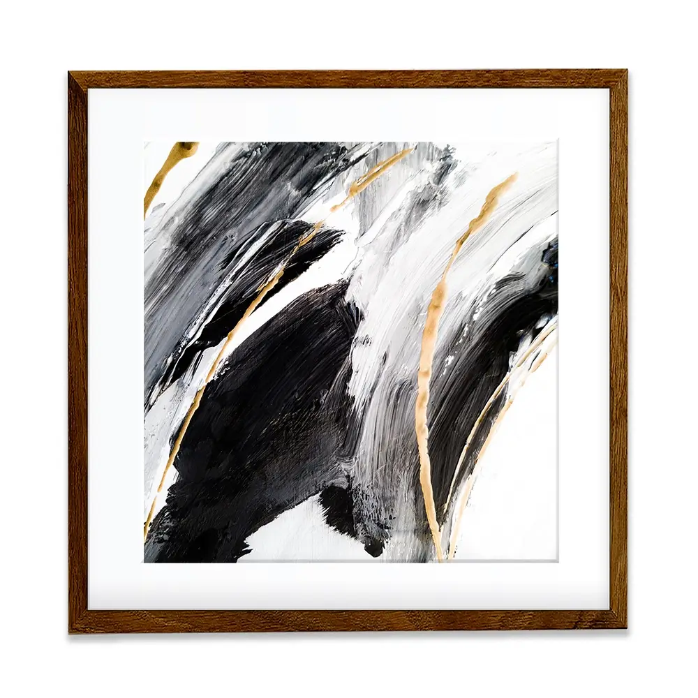 Black White And Grey Square Framed Art Print Black White And Grey Square Framed Art Print wall art product Adelina ART / Shutterstock