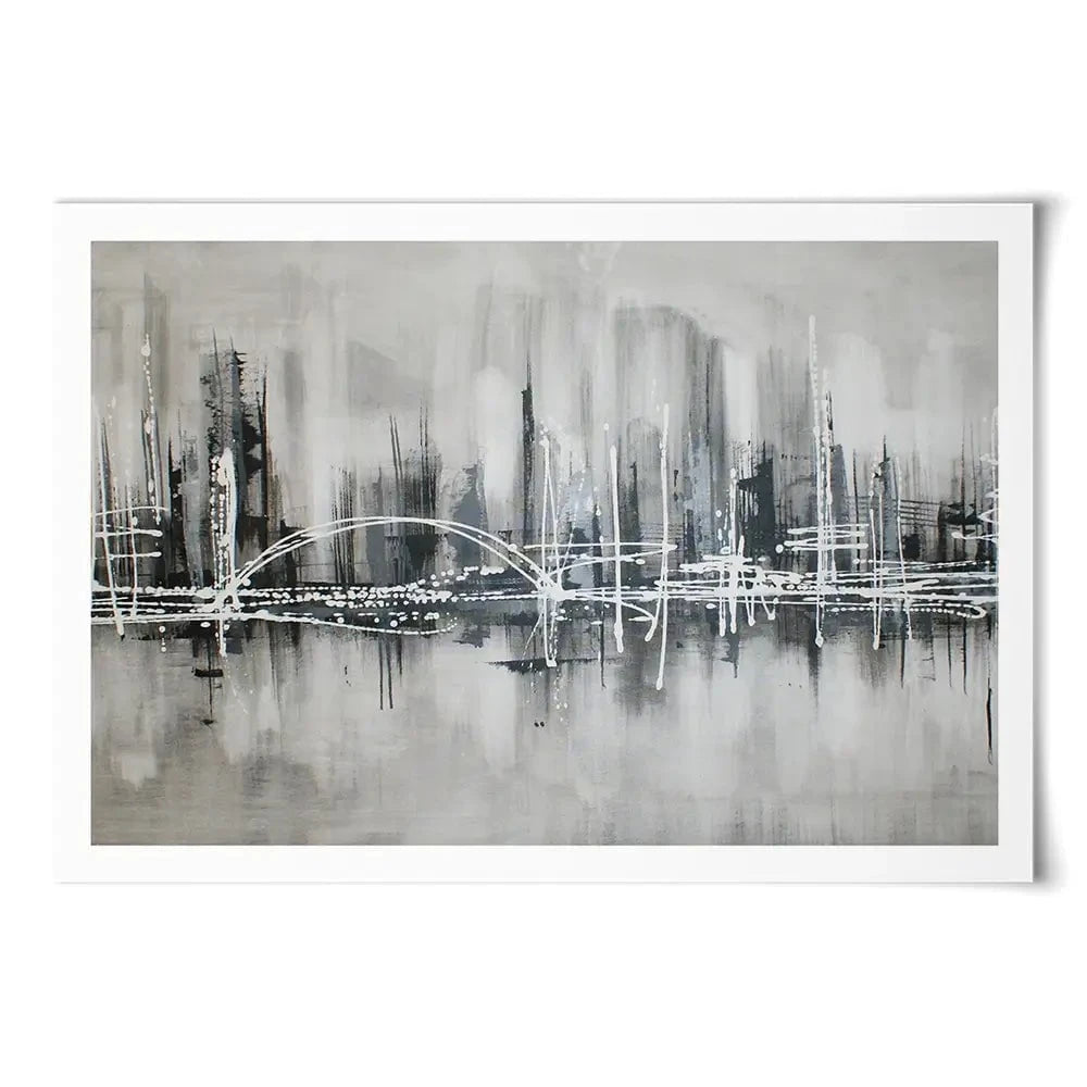 Black White City Art Print Black White City Art Print wall art product Maria Moretti