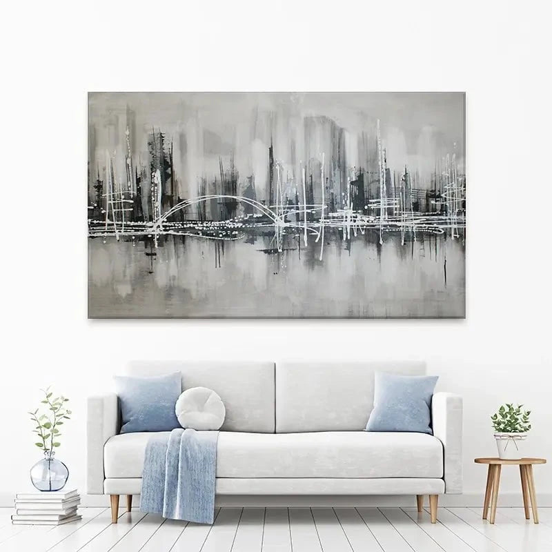 Black White City Canvas Print Black White City Canvas Print wall art product Maria Moretti