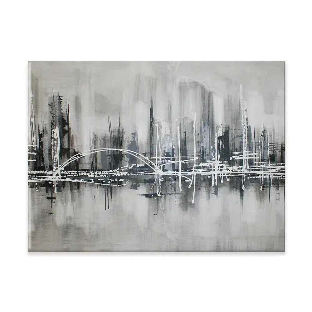 Black White City Canvas Print Black White City Canvas Print wall art product Maria Moretti