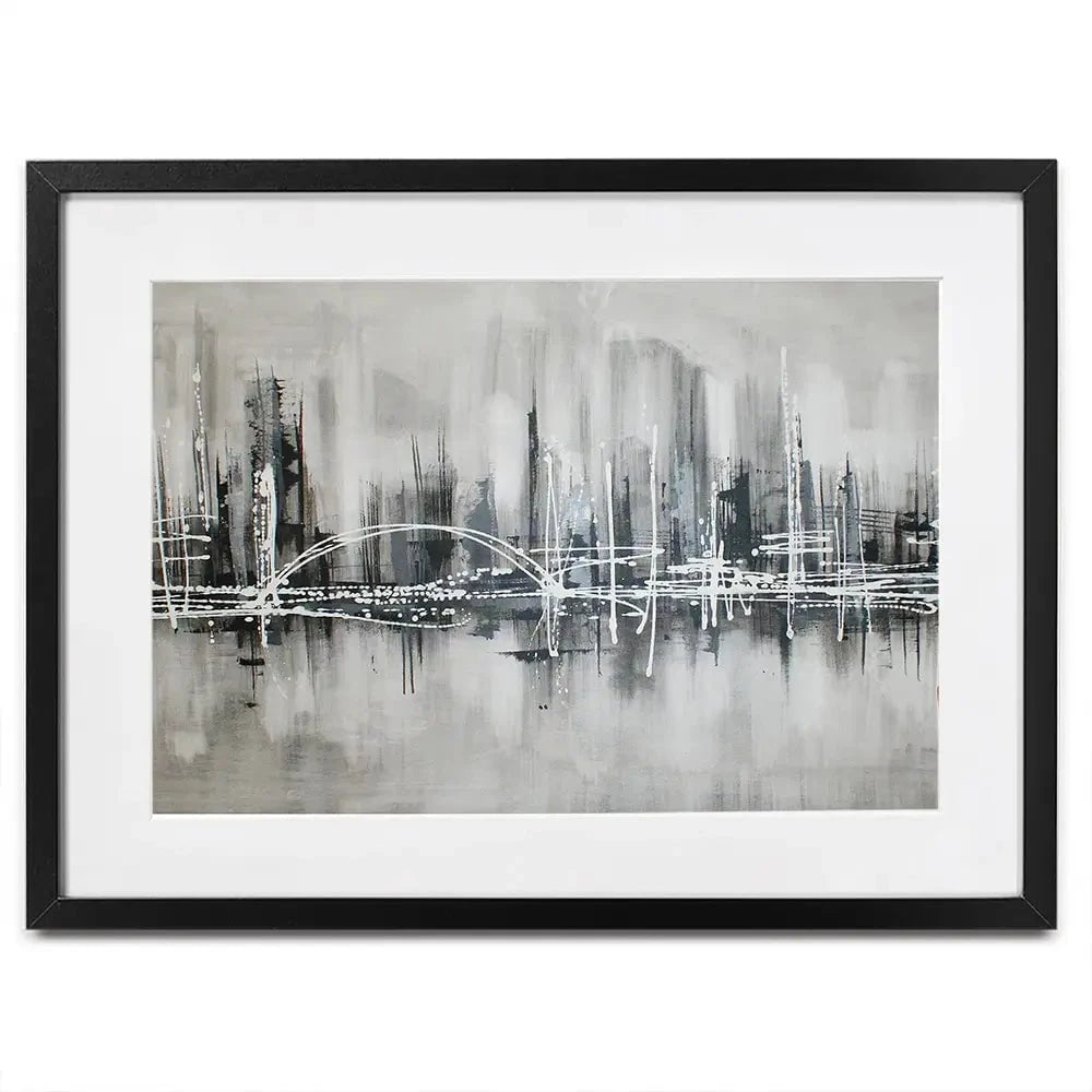 Black White City Framed Art Print Black White City Framed Art Print wall art product Maria Moretti