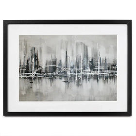 Black White City Framed Art Print Black White City Framed Art Print wall art product Maria Moretti