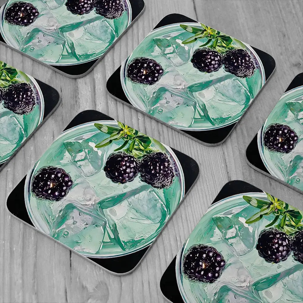 Blackberry And Elderflower Spritz Cocktail Coaster Set Blackberry And Elderflower Spritz Cocktail Coaster Set wall art product David Alexander Elder
