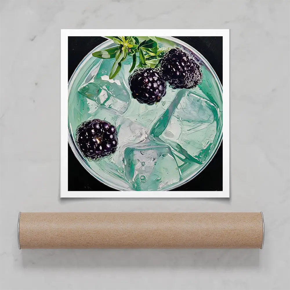Blackberry And Elderflower Spritz Cocktail Square Art Print Blackberry And Elderflower Spritz Cocktail Square Art Print wall art product David Alexander Elder