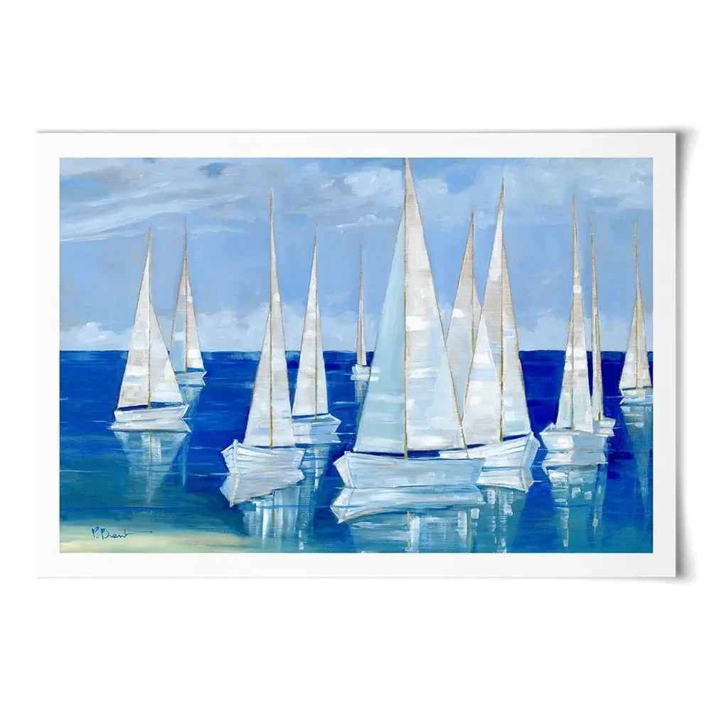 Blanco Beach Sailboats Art Print Blanco Beach Sailboats Art Print wall art product Paul Brent - Independent