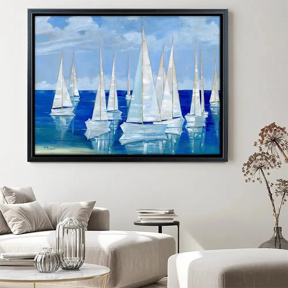 Blanco Beach Sailboats Canvas Print Blanco Beach Sailboats Canvas Print wall art product Paul Brent - Independent