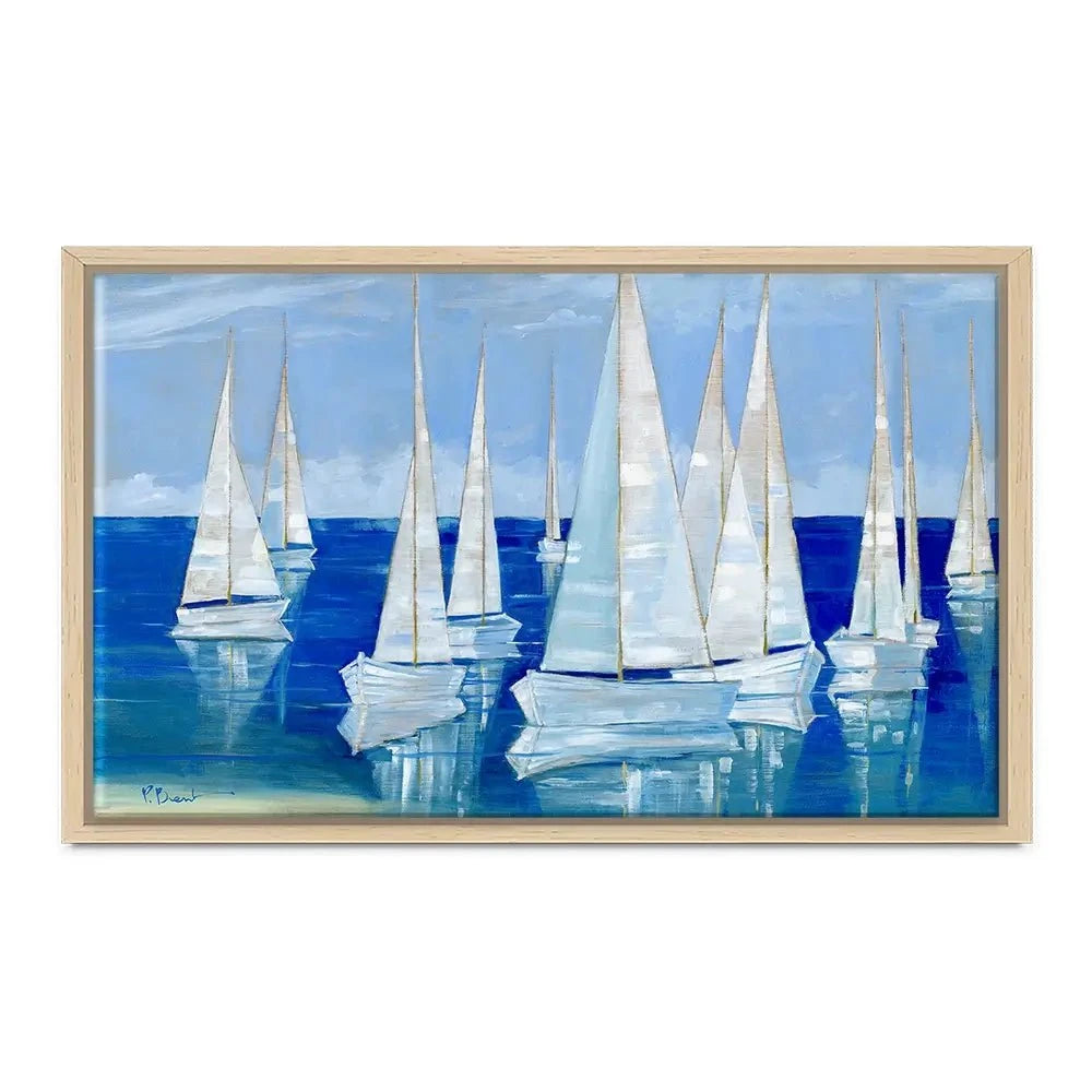 Blanco Beach Sailboats Canvas Print Blanco Beach Sailboats Canvas Print wall art product Paul Brent - Independent