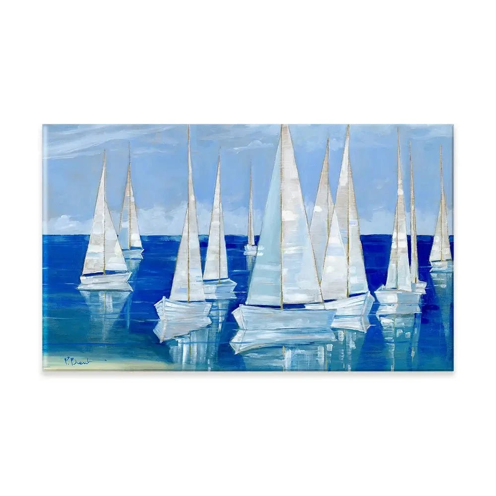Blanco Beach Sailboats Canvas Print Blanco Beach Sailboats Canvas Print wall art product Paul Brent - Independent