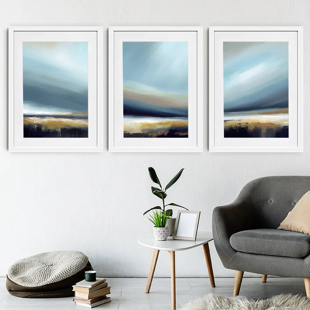Blended Sky Framed Art Print Trio Blended Sky Framed Art Print Trio wall art product Art Print Shop