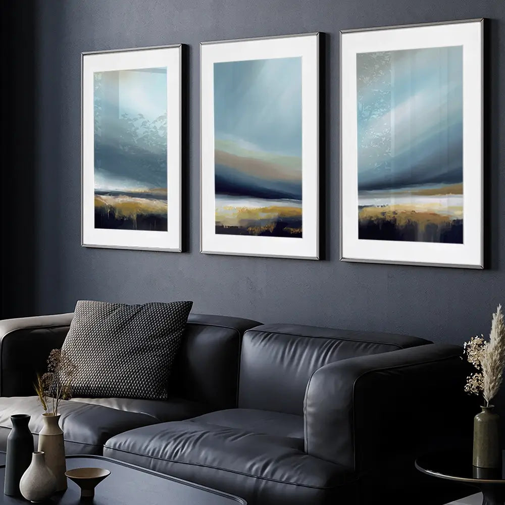 Blended Sky Framed Art Print Trio Blended Sky Framed Art Print Trio wall art product Art Print Shop