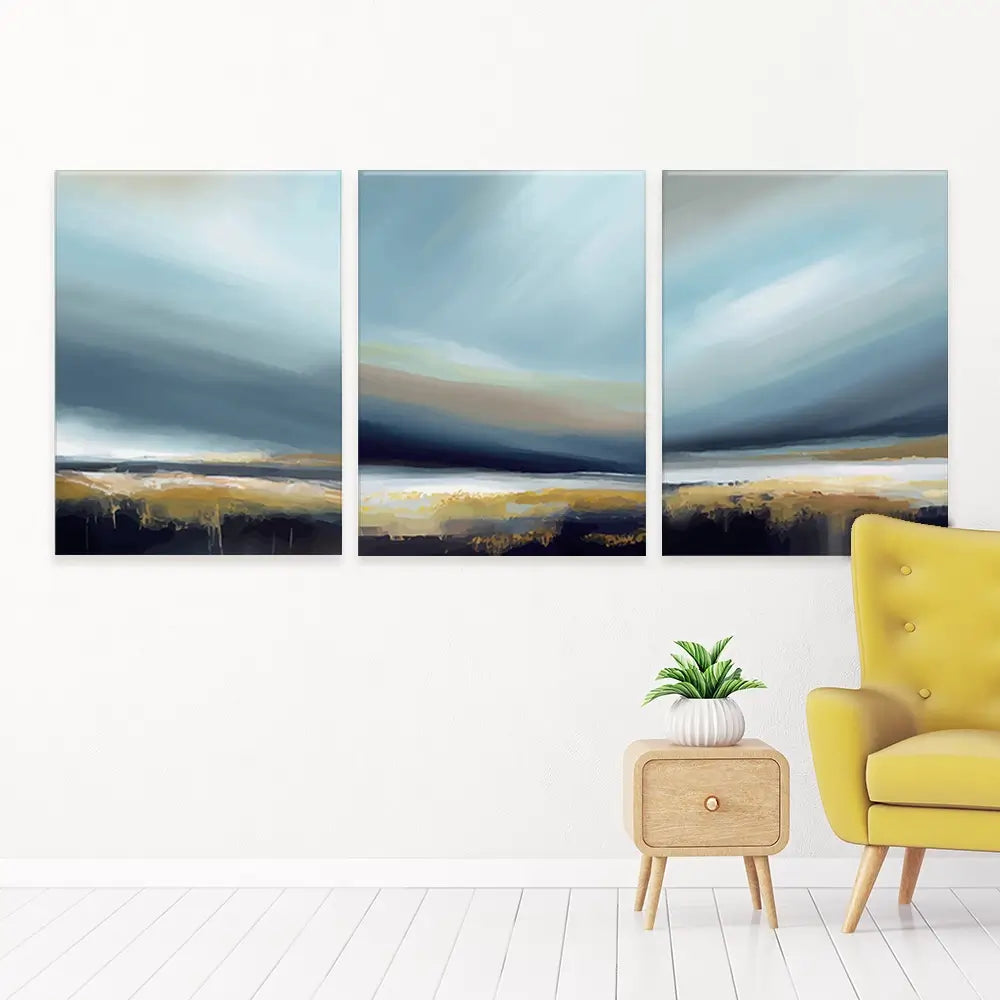 Blended Sky Trio Canvas Print Blended Sky Trio Canvas Print wall art product Art Print Shop