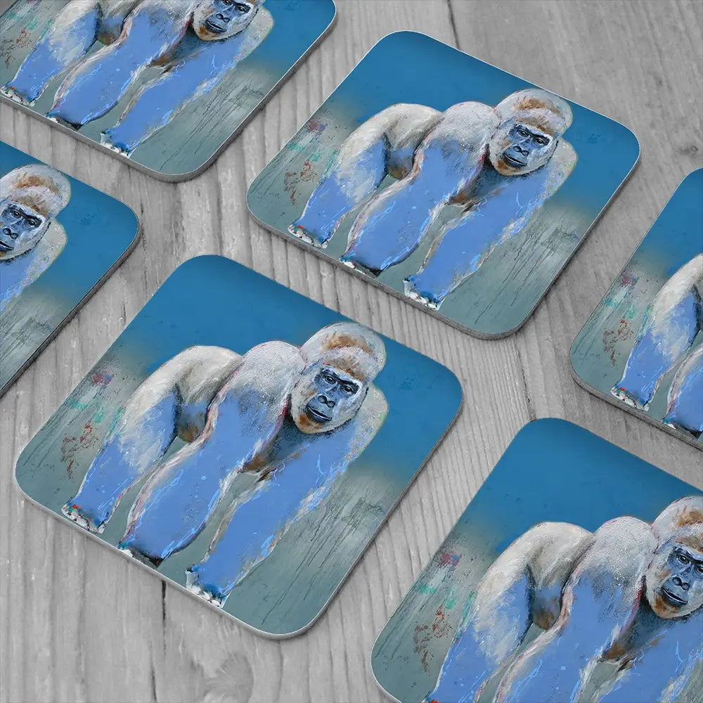 Bleu Monkey Coaster Set Bleu Monkey Coaster Set wall art product Studio Paint-Ing