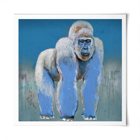 Bleu Monkey Square Art Print Bleu Monkey Square Art Print wall art product Studio Paint-Ing