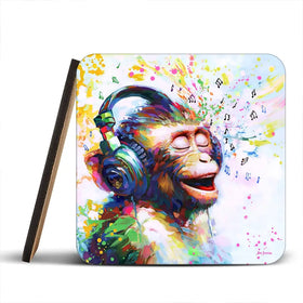 Blissful Beats Coaster Set Rainbow Soul Tree Coaster Set | Rainbow Soul Tree Art Coasters wall art product Leon Devenice