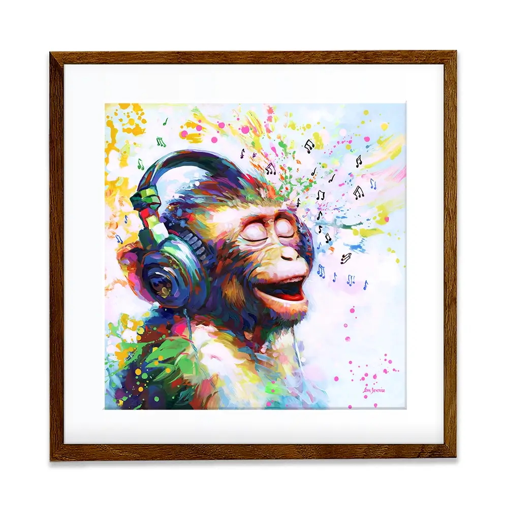Blissful Beats Square Framed Art Print Blissful Beats Square Framed Art Print wall art product Leon Devenice