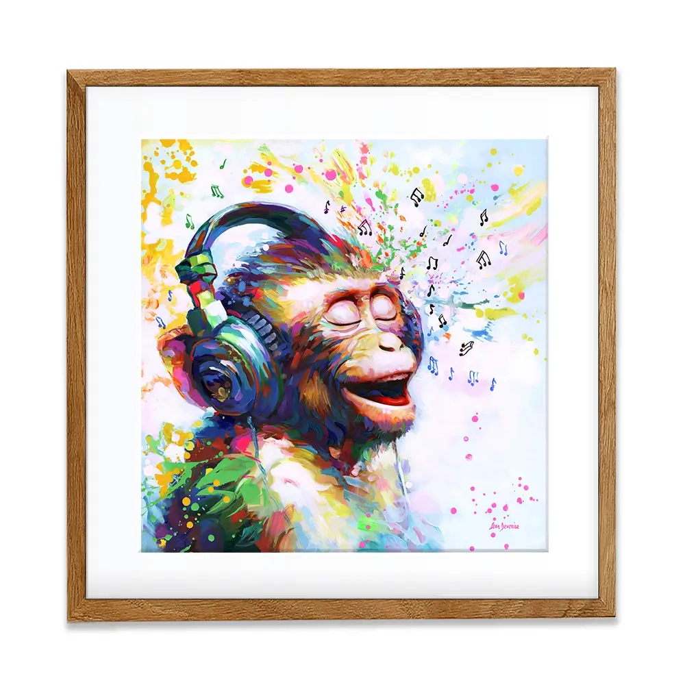 Blissful Beats Square Framed Art Print Blissful Beats Square Framed Art Print wall art product Leon Devenice