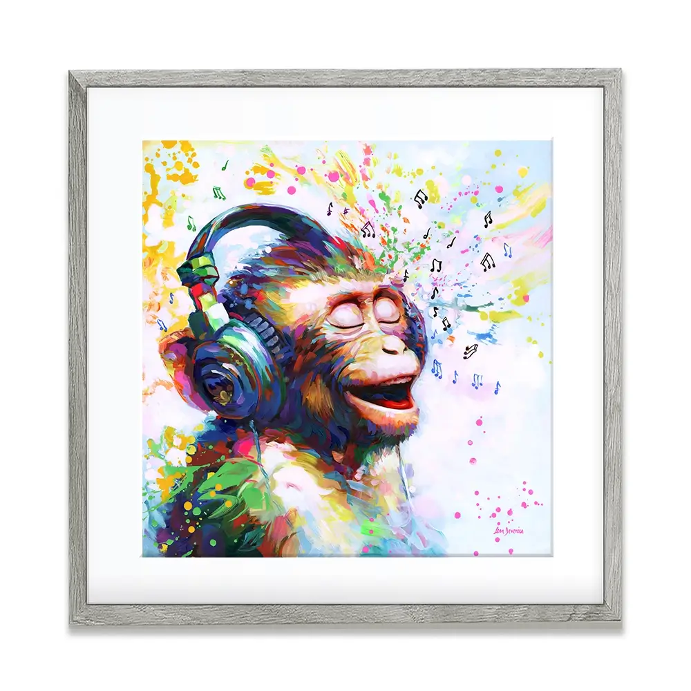 Blissful Beats Square Framed Art Print Blissful Beats Square Framed Art Print wall art product Leon Devenice
