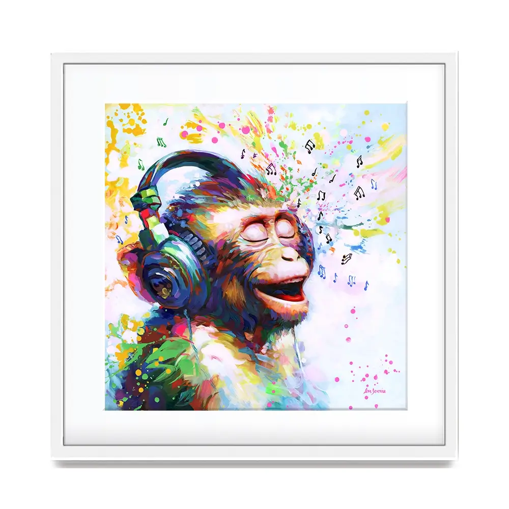 Blissful Beats Square Framed Art Print Blissful Beats Square Framed Art Print wall art product Leon Devenice
