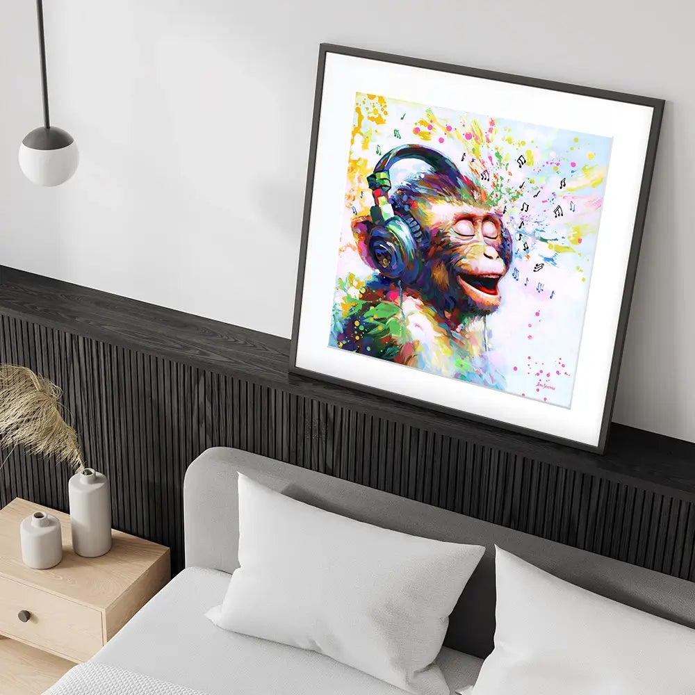 Blissful Beats Square Framed Art Print Blissful Beats Square Framed Art Print wall art product Leon Devenice