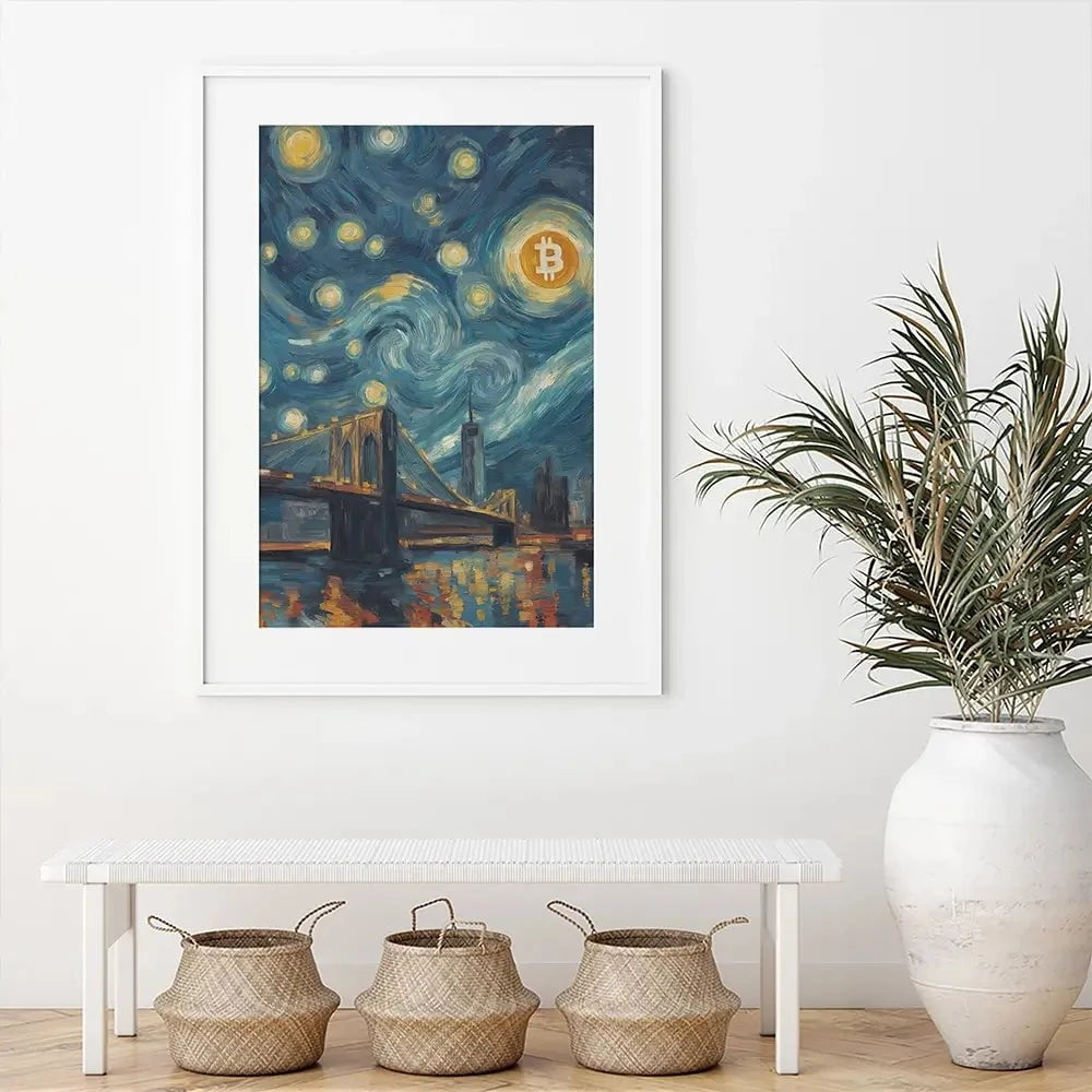 Blockchain Moonlight Framed Art Print Blockchain Moonlight Framed Art Print wall art product Svetlana Aleynikova