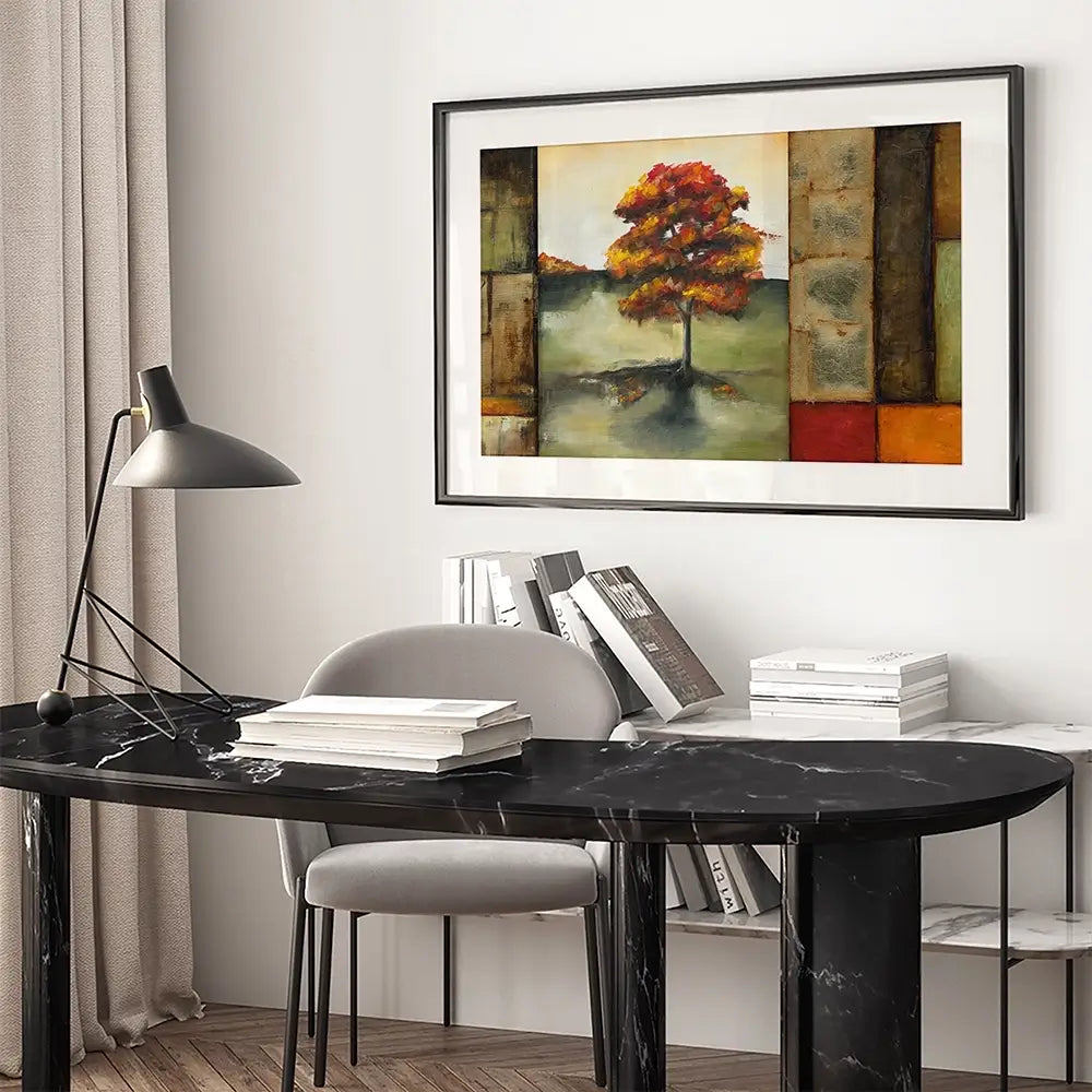 Blocks Of Autumn Framed Art Print Blocks Of Autumn Framed Art Print wall art product Jennifer Goldberger