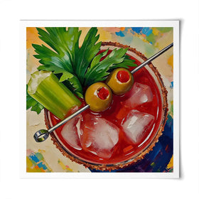 Bloody Mary Cocktail Square Art Print Bloody Mary Cocktail Square Art Print wall art product David Alexander Elder