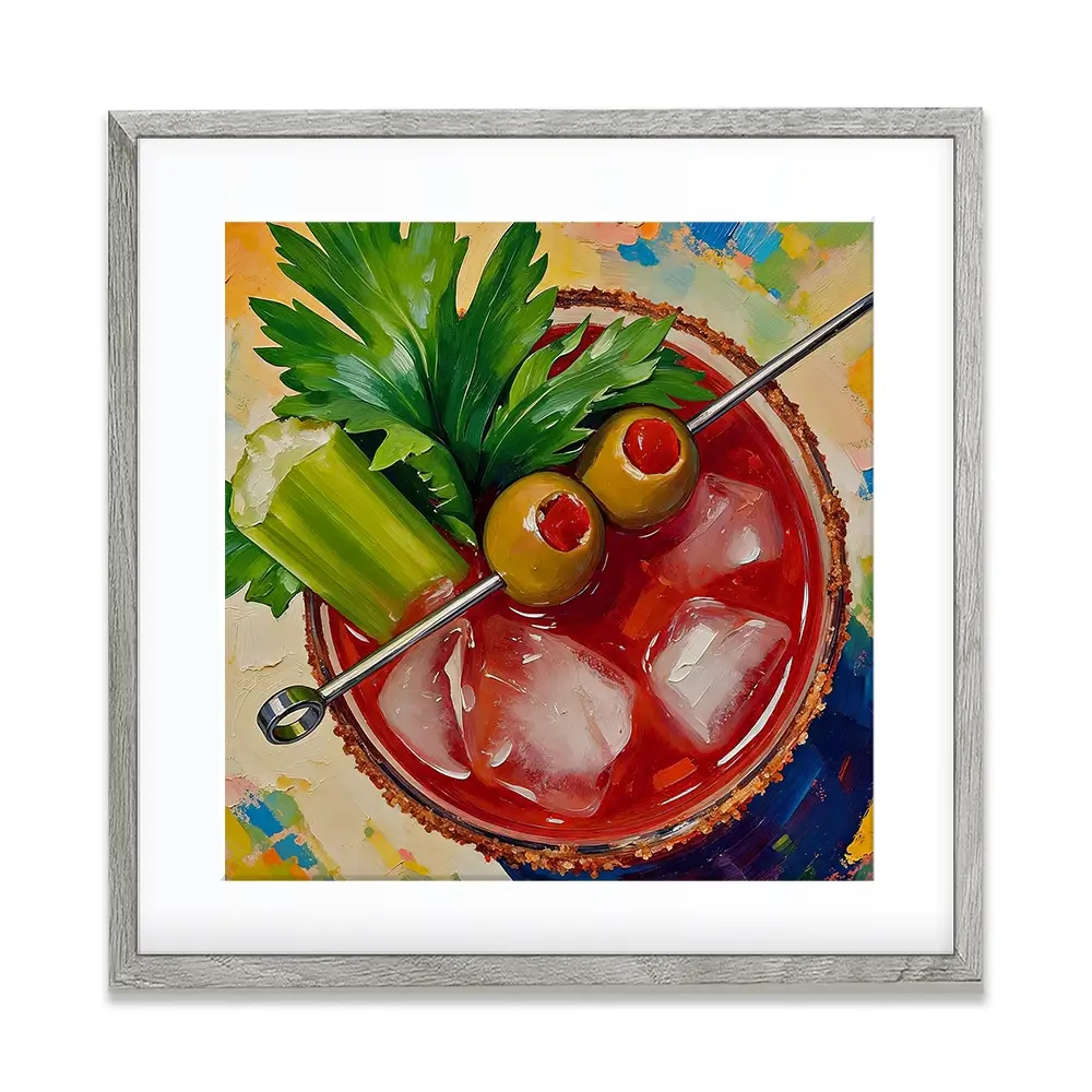 Bloody Mary Cocktail Square Framed Art Print Bloody Mary Cocktail Square Framed Art Print wall art product David Alexander Elder