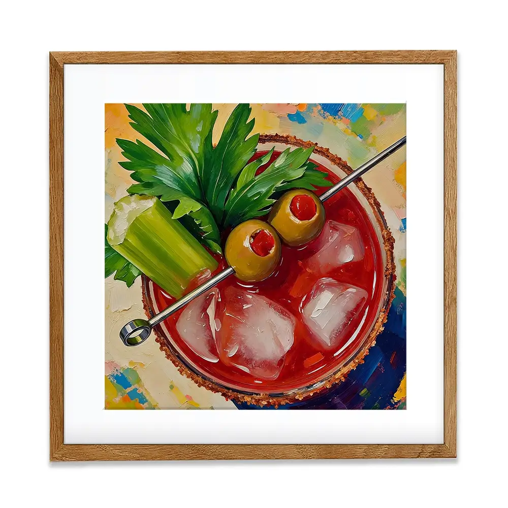 Bloody Mary Cocktail Square Framed Art Print Bloody Mary Cocktail Square Framed Art Print wall art product David Alexander Elder