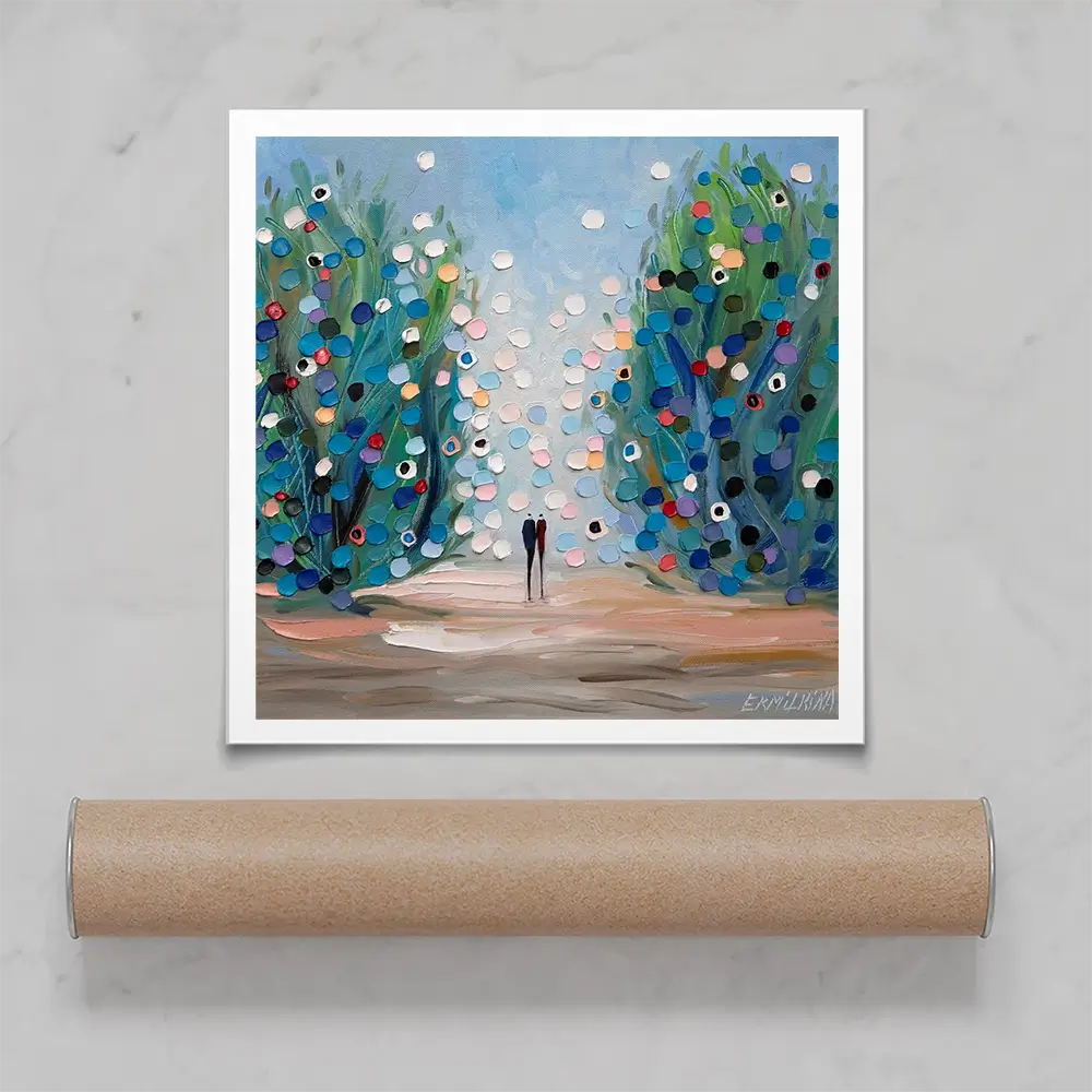 Blooming Affection Square Art Print Blooming Affection Square Art Print wall art product Ekaterina Ermilkina