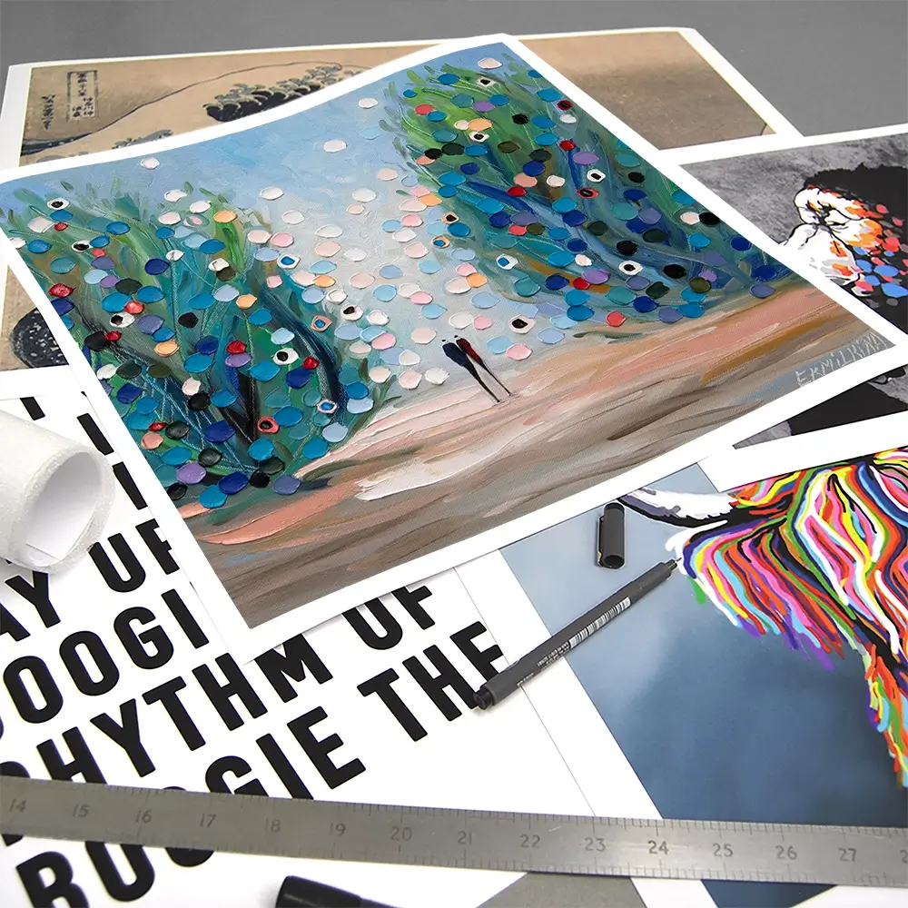 Blooming Affection Square Art Print Blooming Affection Square Art Print wall art product Ekaterina Ermilkina