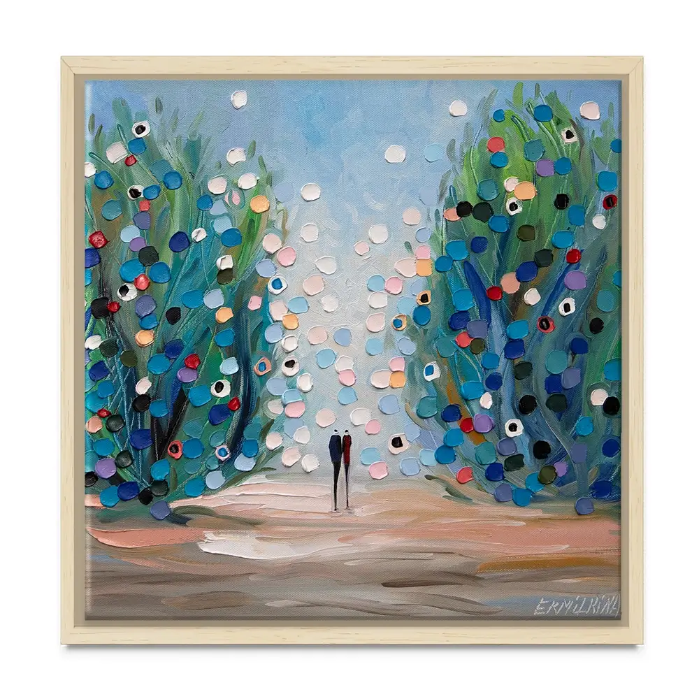 Blooming Affection Square Canvas Print Blooming Affection Square Canvas Print wall art product Ekaterina Ermilkina