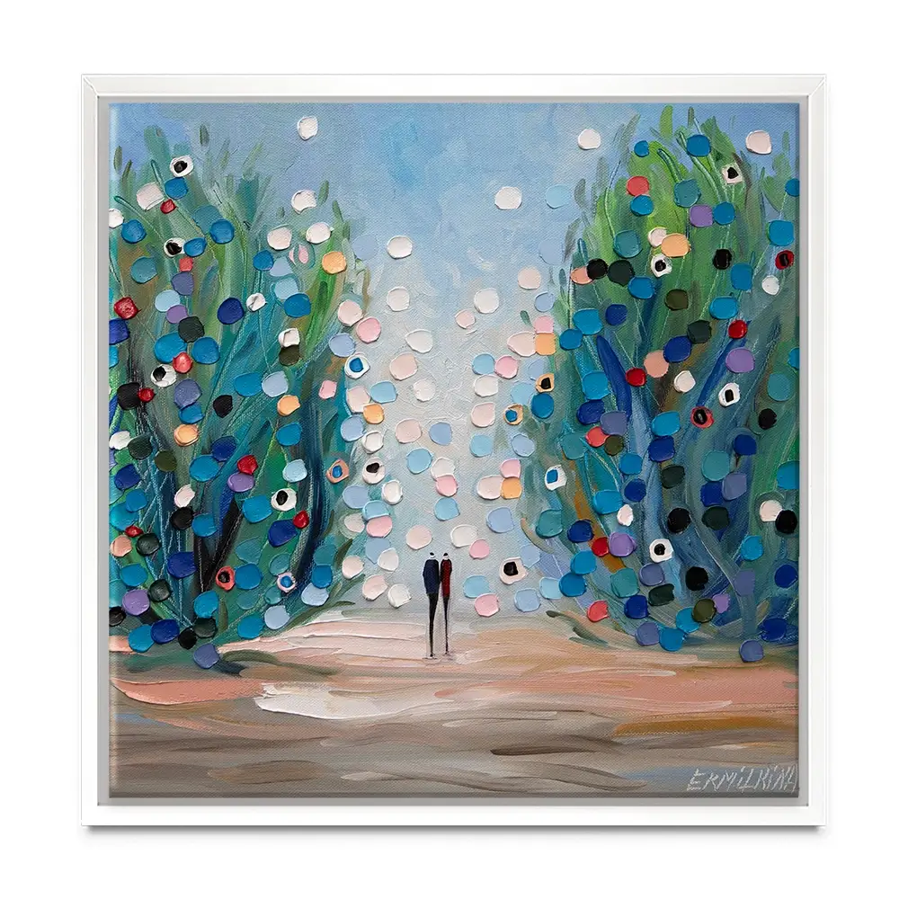 Blooming Affection Square Canvas Print Blooming Affection Square Canvas Print wall art product Ekaterina Ermilkina