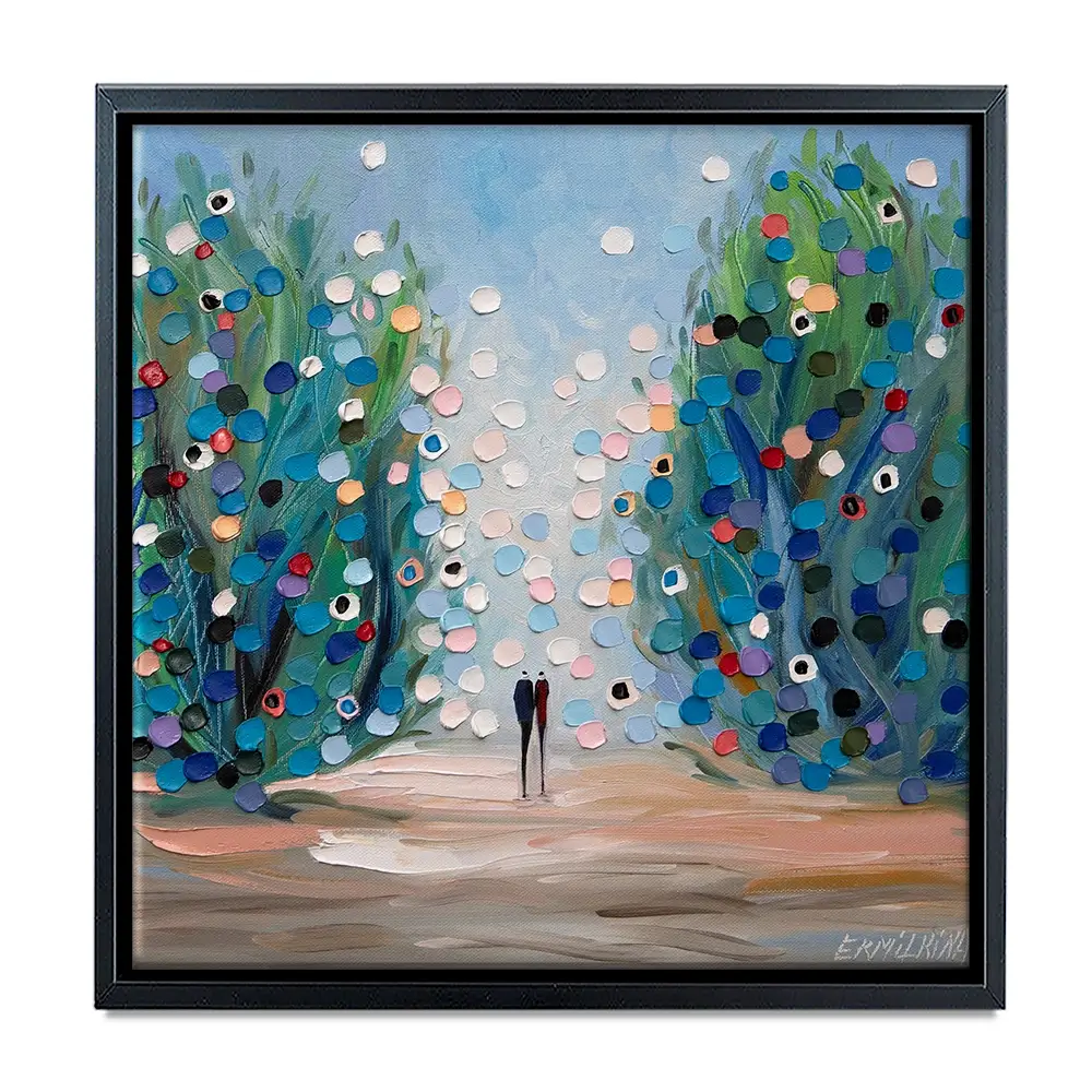 Blooming Affection Square Canvas Print Blooming Affection Square Canvas Print wall art product Ekaterina Ermilkina