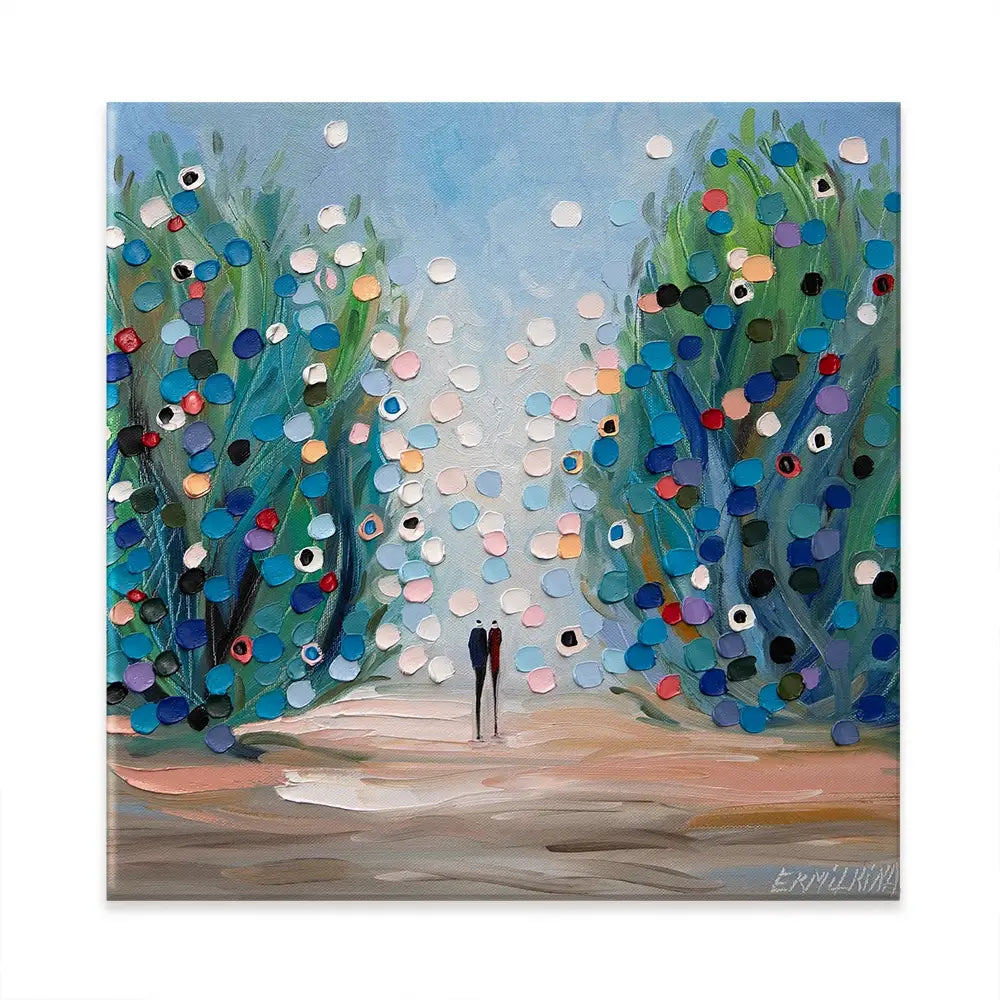 Blooming Affection Square Canvas Print Blooming Affection Square Canvas Print wall art product Ekaterina Ermilkina