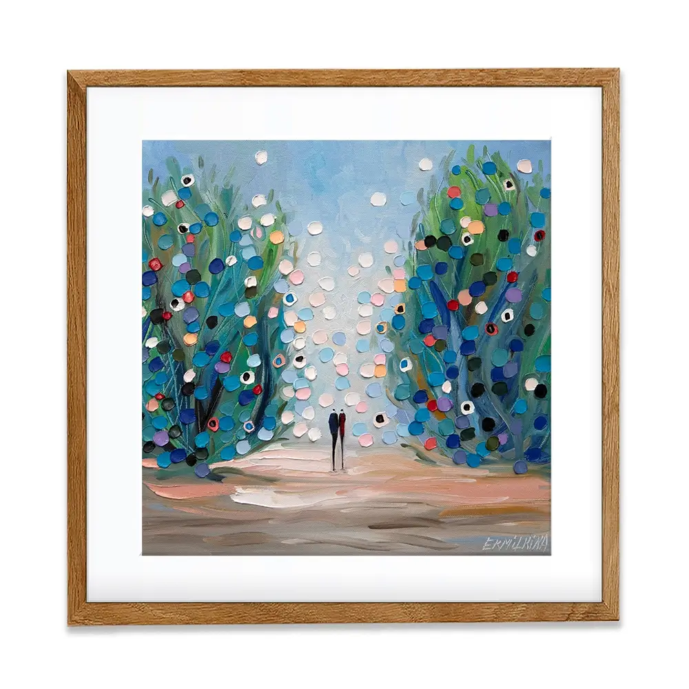 Blooming Affection Square Framed Art Print Blooming Affection Square Framed Art Print wall art product Ekaterina Ermilkina