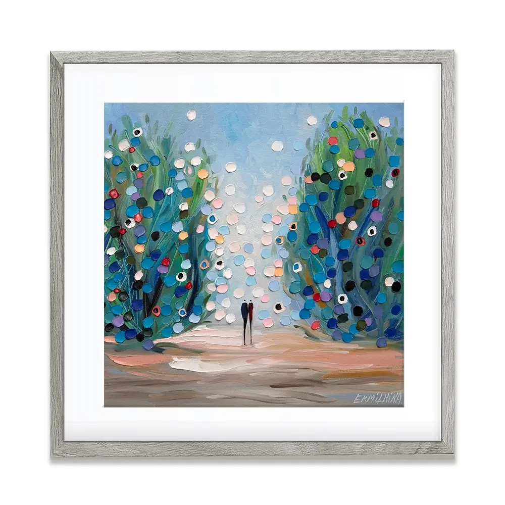 Blooming Affection Square Framed Art Print Blooming Affection Square Framed Art Print wall art product Ekaterina Ermilkina