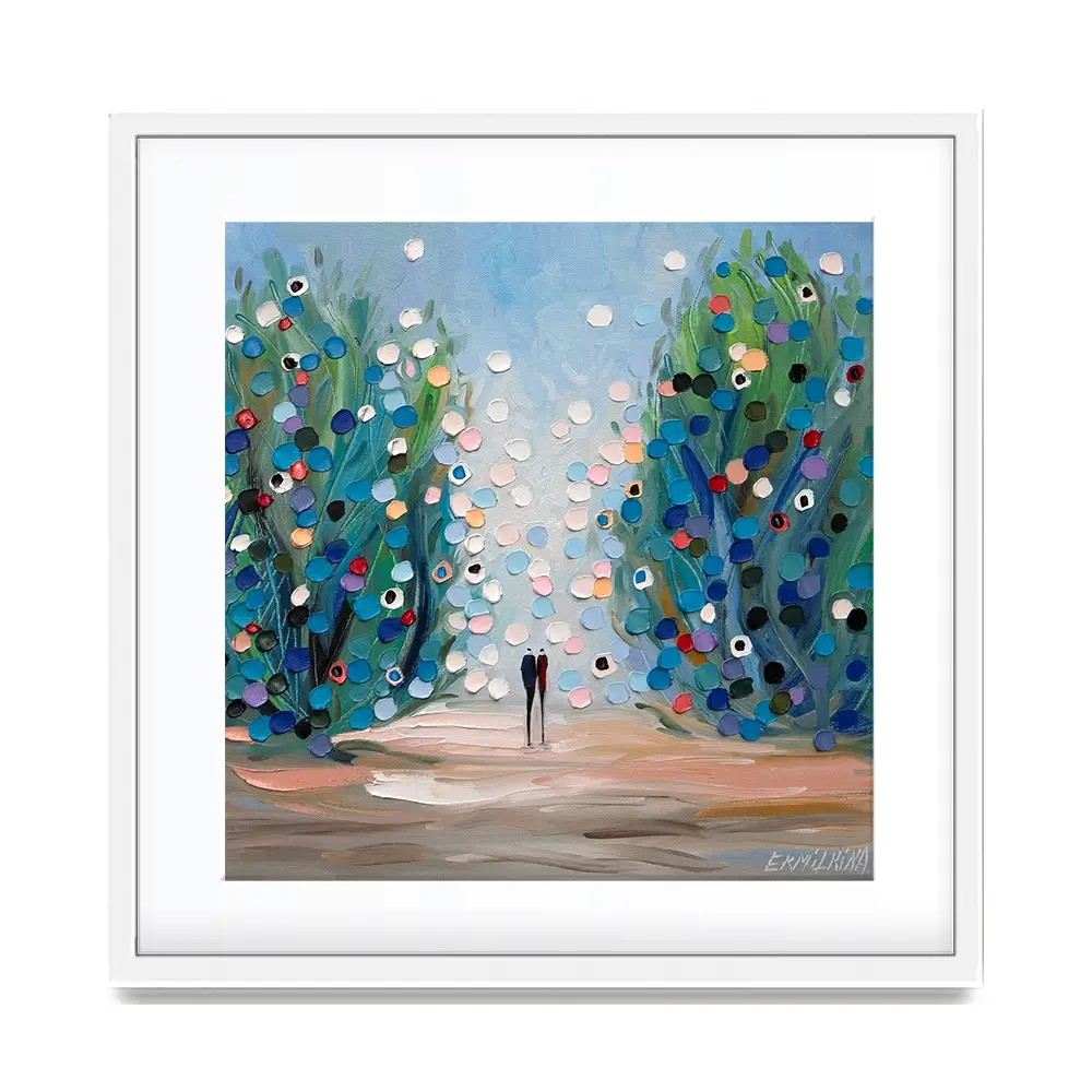 Blooming Affection Square Framed Art Print Blooming Affection Square Framed Art Print wall art product Ekaterina Ermilkina