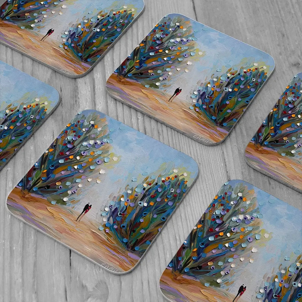 Blooming Garden Coaster Set Blooming Garden Coaster Set wall art product Ekaterina Ermilkina