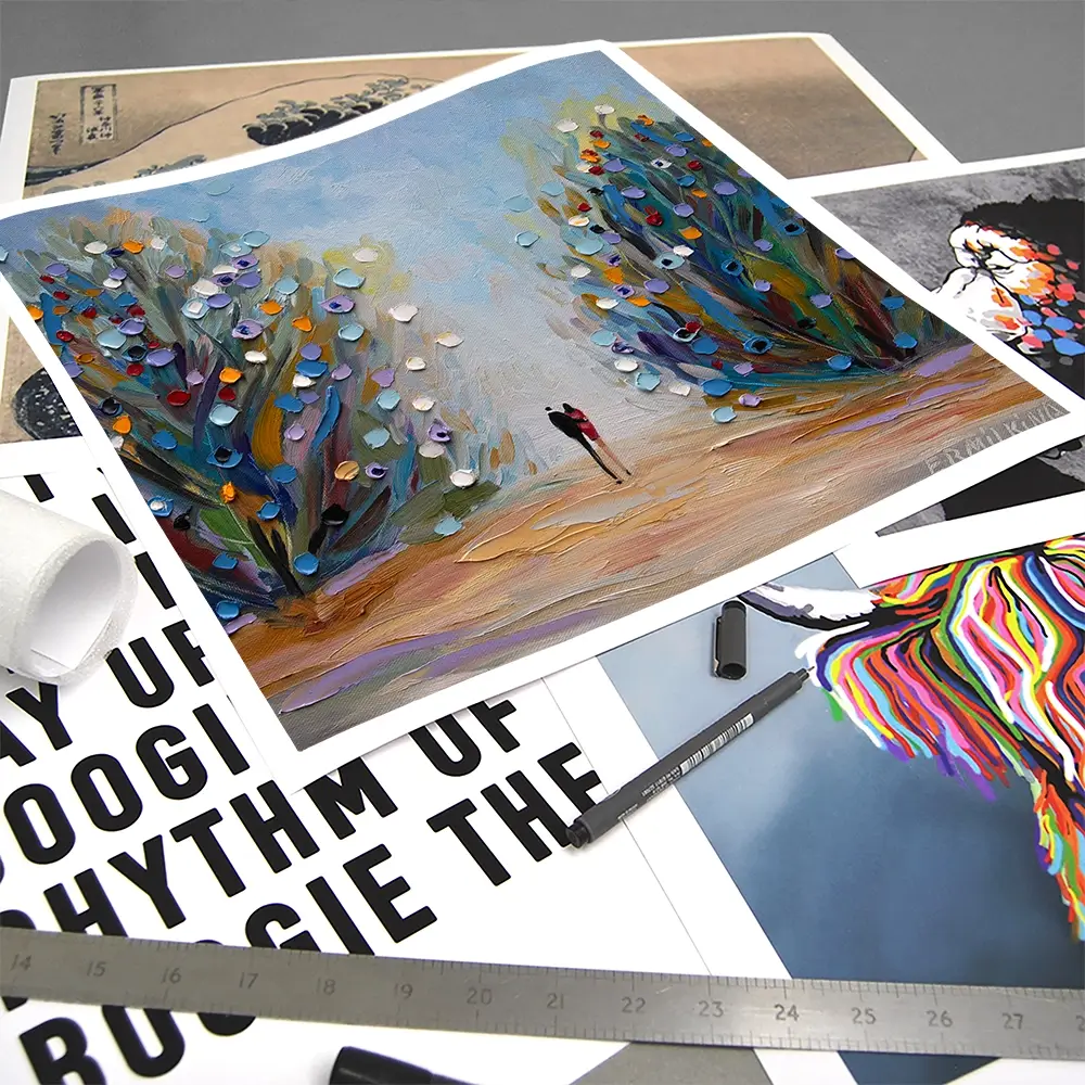 Blooming Garden Square Art Print Blooming Garden Square Art Print wall art product Ekaterina Ermilkina