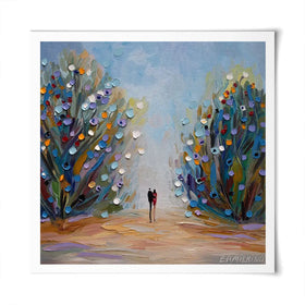 Blooming Garden Square Art Print Blooming Garden Square Art Print wall art product Ekaterina Ermilkina