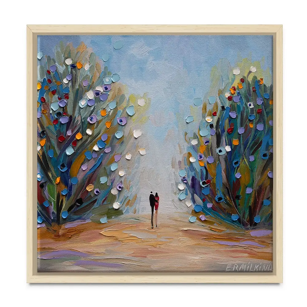 Blooming Garden Square Canvas Print Blooming Garden Square Canvas Print wall art product Ekaterina Ermilkina