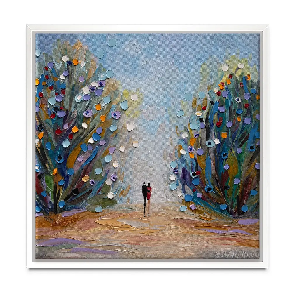 Blooming Garden Square Canvas Print Blooming Garden Square Canvas Print wall art product Ekaterina Ermilkina