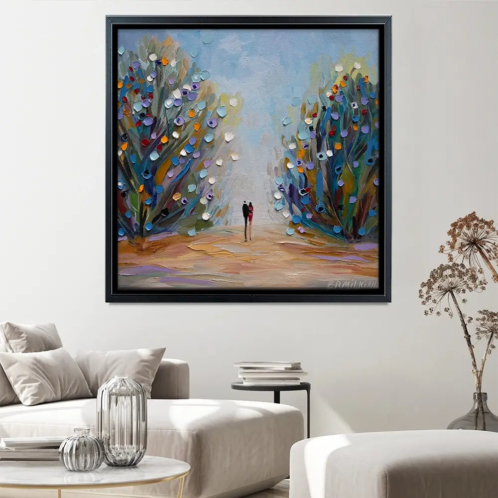 Blooming Garden Square Canvas Print Blooming Garden Square Canvas Print wall art product Ekaterina Ermilkina