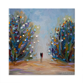 Blooming Garden Square Canvas Print Blooming Garden Square Canvas Print wall art product Ekaterina Ermilkina